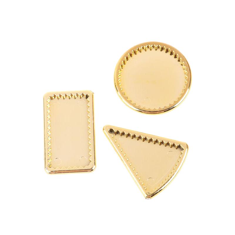 1/12 Dollhouse Golden Dish Tray Model Dollhouse Miniature Kitchen Food Plates Dolls House Decoration Accessories