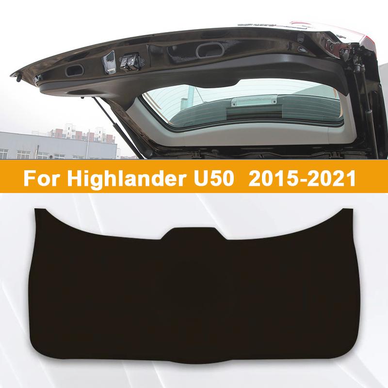 For Toyota Highlander U70 U50 U40 2009-2025 Car Boot Tailgate Kick Pad Leather Anti Kick Anti-dirty Trunk Door Mat Protection