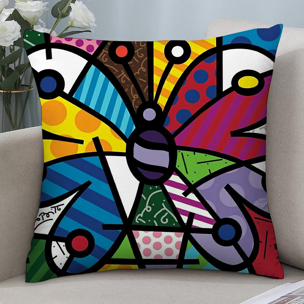 B-BrittoS Art Design Pillow Case 3D Print Polyester Fiber 40*40 Cm Home Sofa Throw Pillow Cover Decoration Festival Gift
