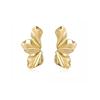 Exaggerated Big Flower Petal Smooth Metal Pendant Earrings for Women Temperament Jewelry
