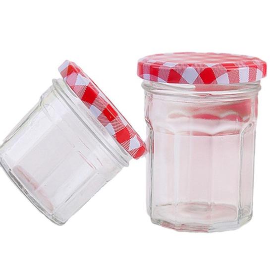 5Pcs 50/150/250/380ML Transparent Glass Pickle Bottle with Lid Multifunctional Strawberry Jam Spice Storage Jar Reusable Empty Food Container
