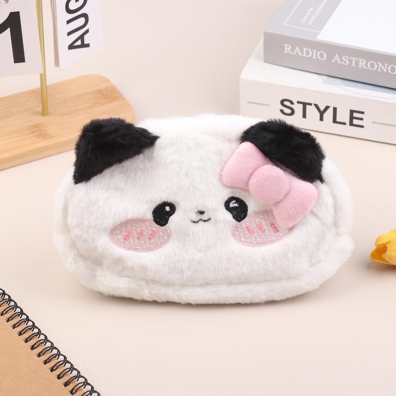 

Милый мультяшный плюшевый пенал с изображением животного, большая вместимость, сумка для хранения канцелярских принадлежностей, милая плюшевая косметичка, рождественские подарки на день рождения