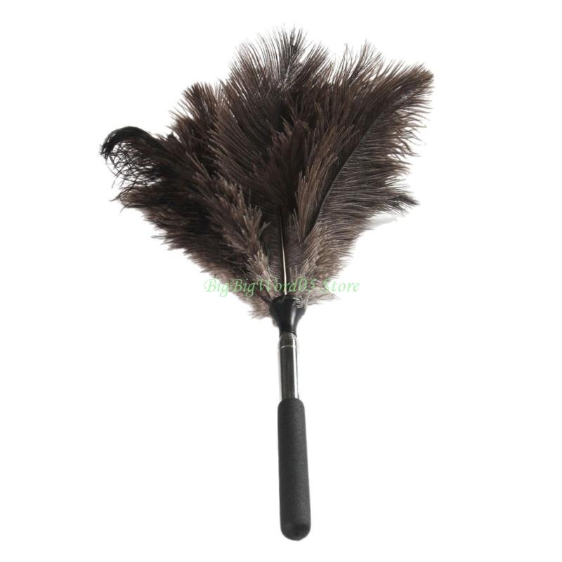 

24TE Telescoping Natural Feathered Duster AntiStatic Design Dusting Tool For Gentle Cleaning On Multple Surfaces Indoor Car Use