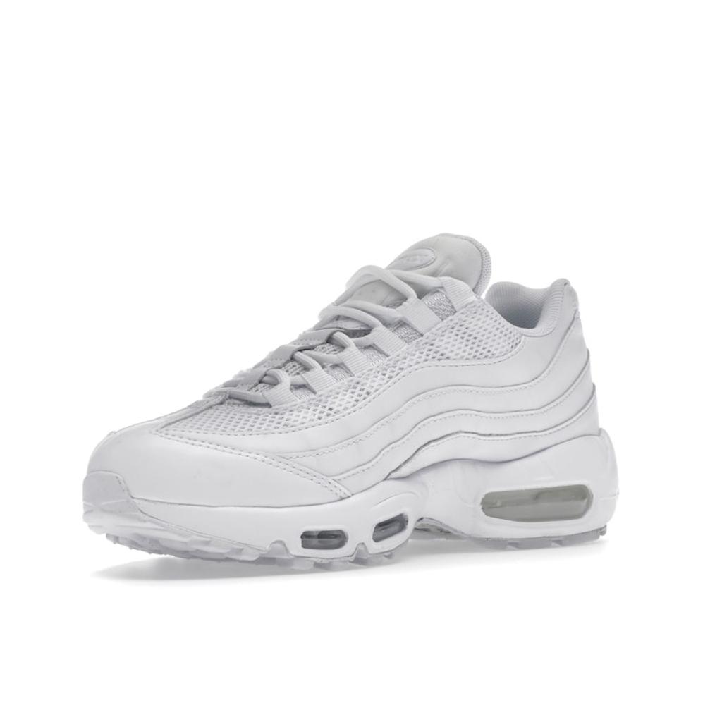 Nike  Air Max 95 Next Nature Triple White Women Sneakers Metallic-Silver DH8015-100