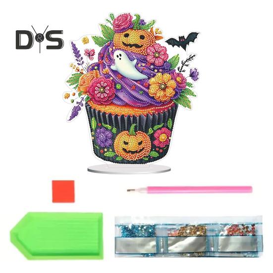 

Набор для рисования стразами на Хэллоуин своими руками, украшения для рабочего стола из страз особой формы, набор для рисования стразами на тему Хэллоуина для детей, подарки D