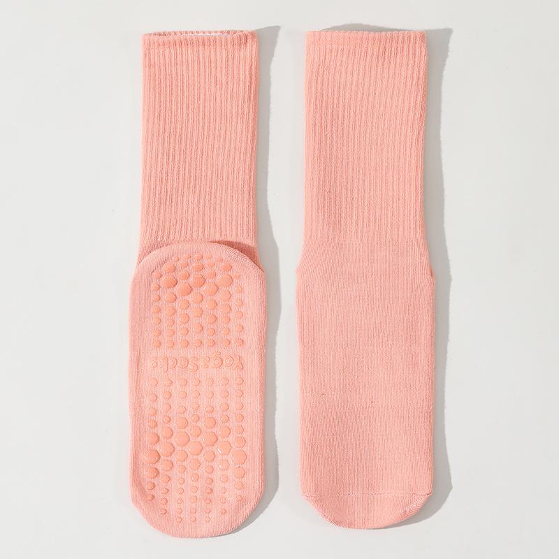 Women Yoga Socks Professional Anti Slip Indoor Fitness Pilates Floor Active Mid-Calf Socks