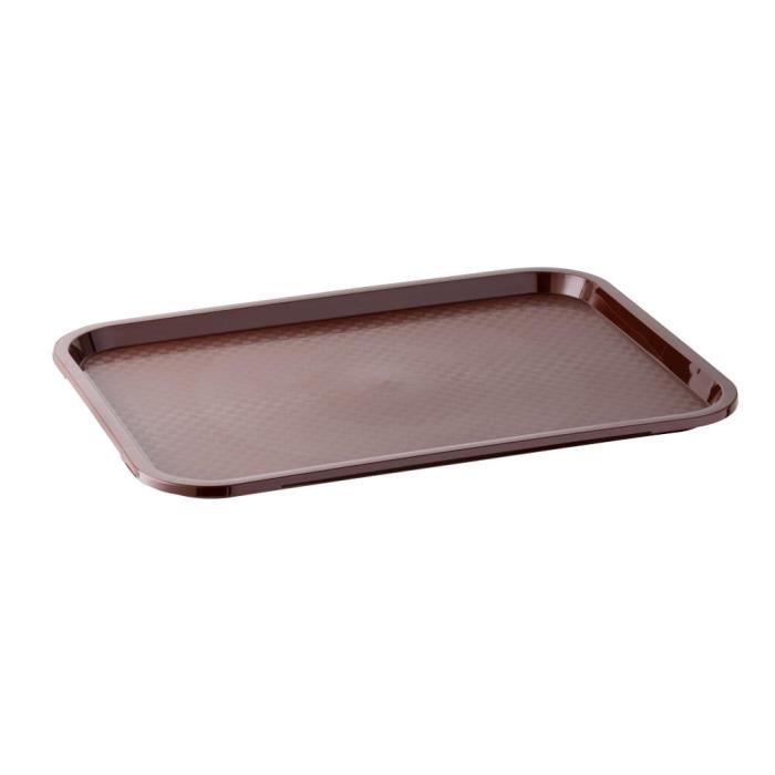 Plateau self et snack - Aps - Marron - 45 x 35.5 cm - Polypropylène - Rectangulaire