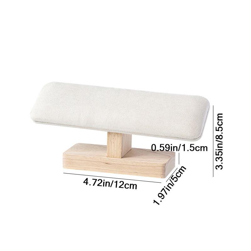 Wooden Bracelet Display Stand Single Layer Watch Display Jewelry Chain Holder Vertical Velvet Jewelry Organizer Bar Headband