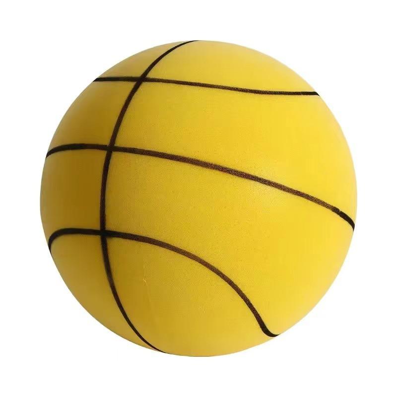 

Silent High Density Foam Basketball Indoor Training Quiet Bouncy Ball for Kids Number 5 жовтий