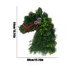 Artificial Christmas Wreath Horse Head Party Decorative Xmas Wreath Holiday Garland for Porch Wall Farmhouse Wedding Fireplace