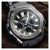 Casio 200 Meters Waterproof Quartz Movement Stainless Steel Strap Japanese and Korean Watch Men's Watch Black Dial GST-S130BD-1A
