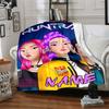 Anime Girls Four Seasons Blanket Customized With Your Name Lightweight And Warm Perfect Gift For Home Office Camping Sofa Travel Beach Durable