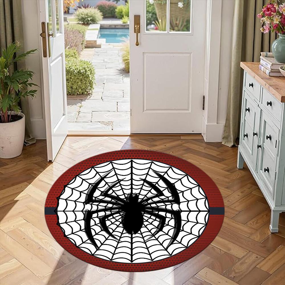 Spider Round Area Rug Design for Bedrooms Dining Room Decorate room Dormitory Anti-slip Round Rug Office home decor