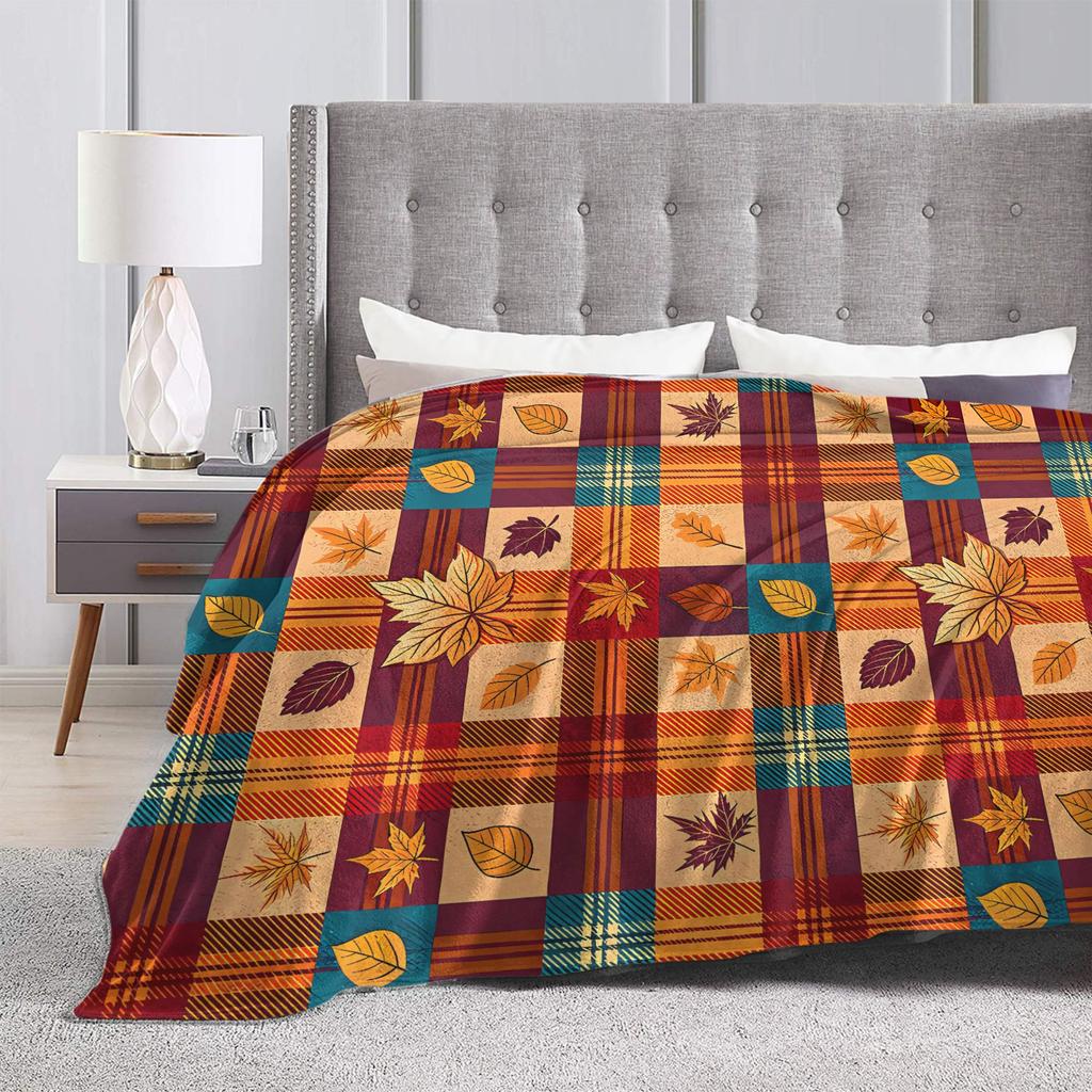 New Year Plaid & Pattern Blanket  Super Warm Comfortable Plush Throw Blanket For Students Outdoor Flannel Bedspread Bed Cover