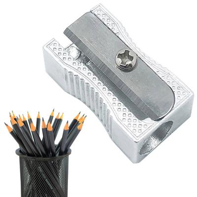 12-teiliger tragbarer Bleistiftspitzer mit rutschfester Basis und Einzelloch, kompakte Größe, manueller Handstiftspitzer, Schulschreibwarengeschenk