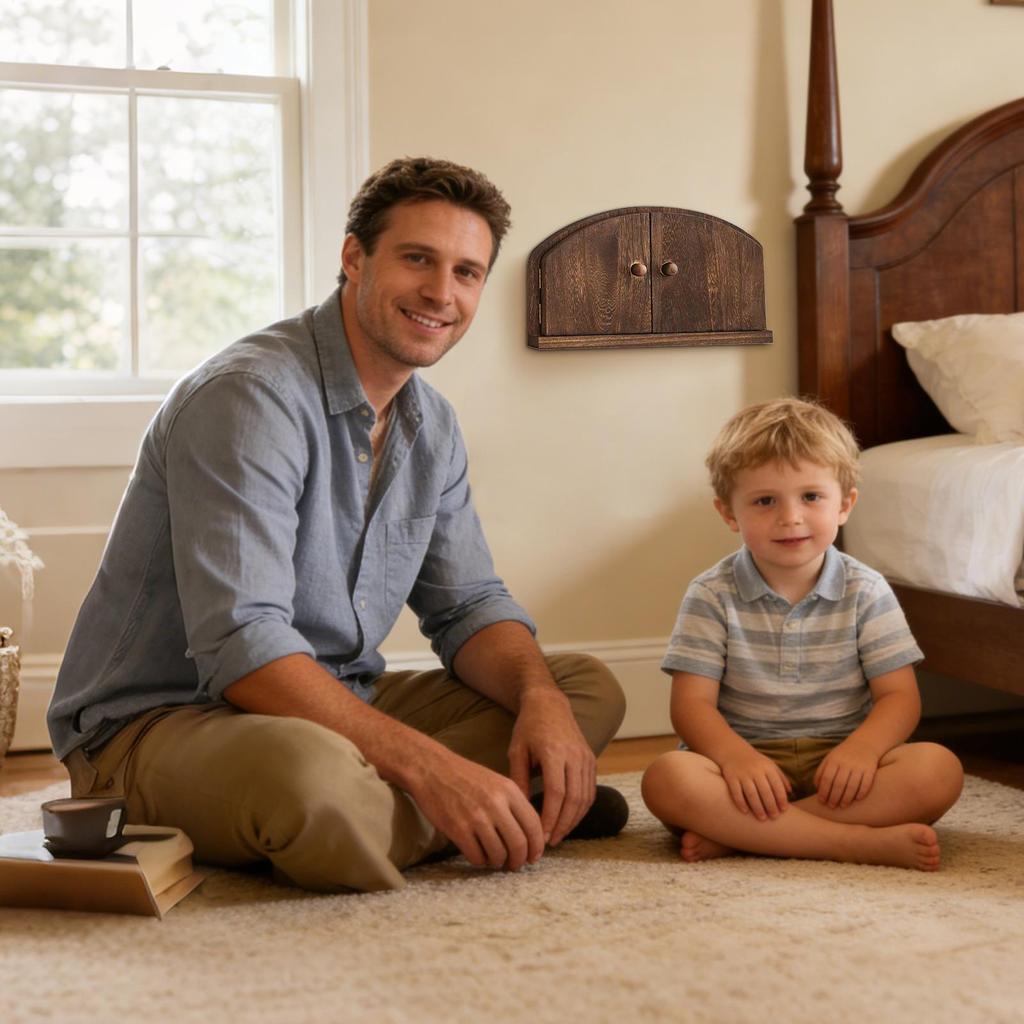 Fairy Door Socket Cover Board Baby Protection Socket Cover Decorative Wooden Outlet Covers Wall Plate Child Proof Outlet Cover