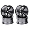 4pcs RC Wheel Hubs, Aluminum Alloy Wheel Hubs for 110 Scale Flat Running Drift RC Cars, 52mm Diameter, 26mm Width, 12mm Connector, High Strength,