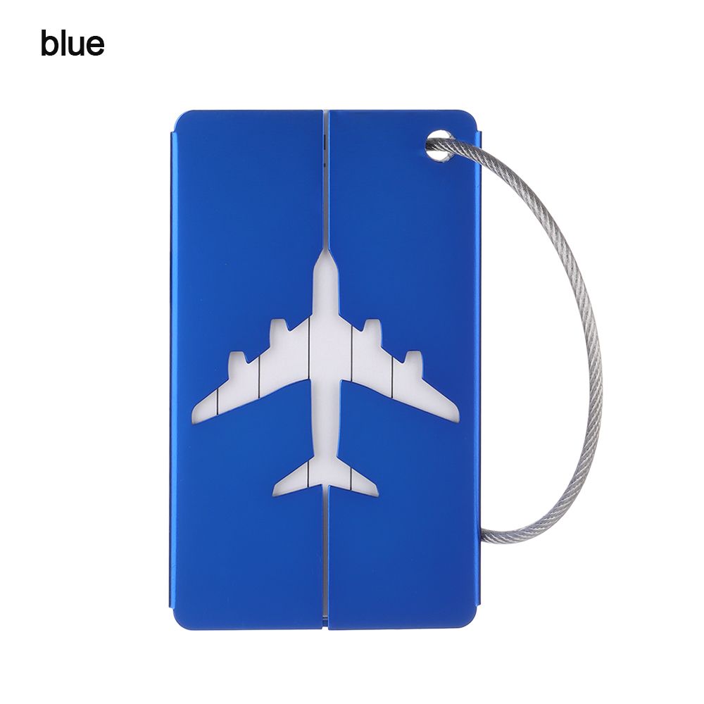 Reusable Stainless Steel Aluminium Suitcase Labels Bag Tag Travel Luggage Tags Labels with Ropes