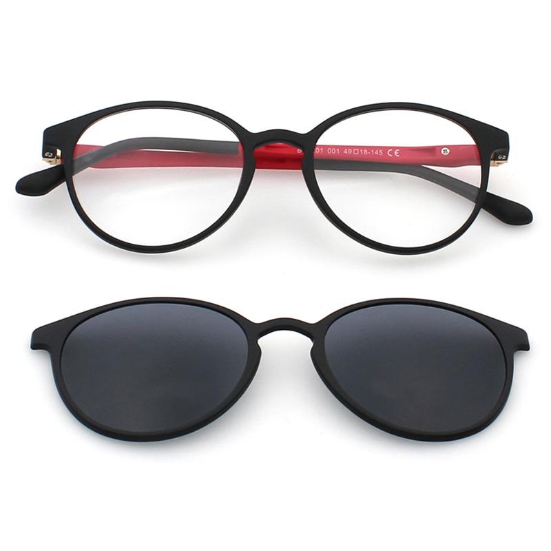 

Солнцезащитные очки ZENOTTIC Polarized с магнитным креплением на оптических оправах для мужчин, солнцезащитные очки для близорукости, 2 в 1, женские очки по рецепту Single Version&1.56&None чёрный