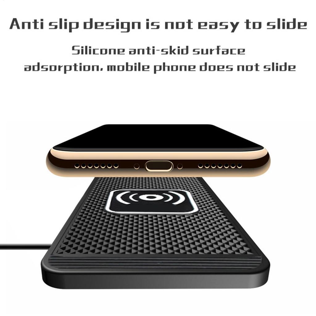 Base de Carregamento Sem Fio Para Carro Carregador de Telefone Sem Fio Para Carro Cabo de 39 Polegadas Base de Carregamento de Telefone com Sensor Automático Para Painel de Instrumentos Viagem