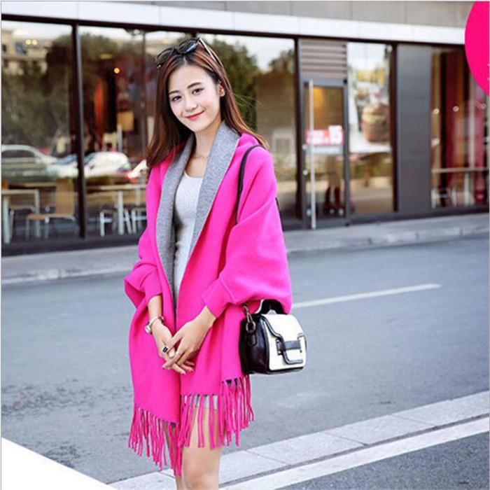 

Тёплый шерстяной женский свитер, единый размер One Size