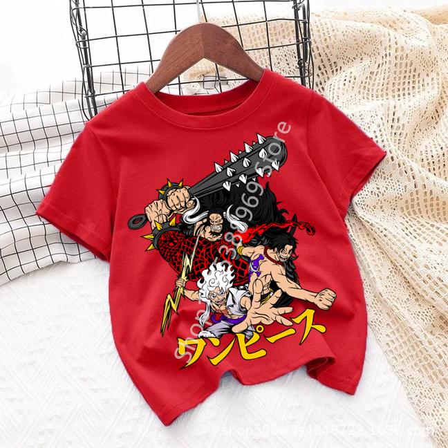 Style One Piece Anime Printed Mens TShirt Roronoa Zoro Boy Childrens Harajuku Short Sleeve Kids Luffy Tshirt Clothing 100