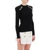 In Stock: 2025 Classic Black Round Neck Wool-Blend Women's Sweater for Spring & Autumn