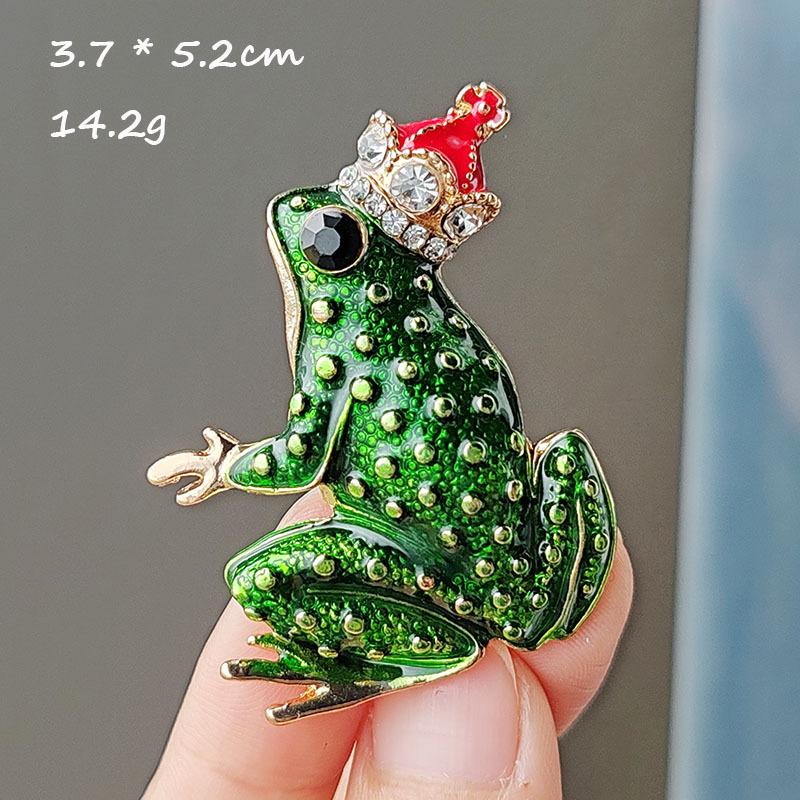 Fashion Crystal Brooch Delicate Frog Brooch Cartoon Animal Corsage