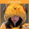 Plush Bear Hamburger Cartoon Winter Hat With Embroidered Design For Warmth And Comfort