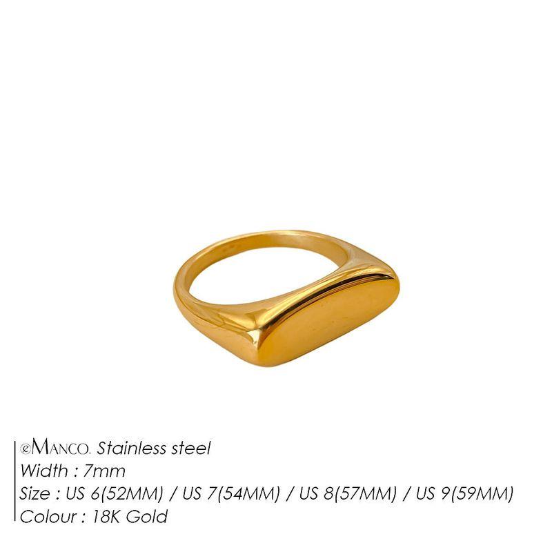Emanco European and American Ins-Style Internet Celebrity New Stainless Steel Ring, Fashionable Niche Design, Versatile Open Ring, Direct Sales