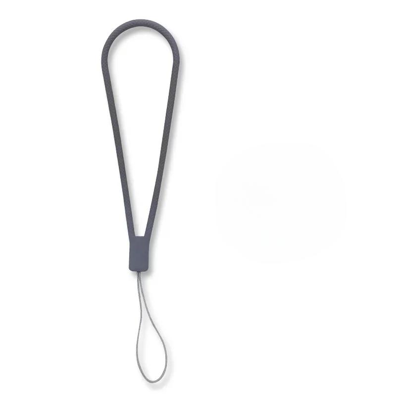 

1 шт. цветной простой жидкий силиконовый ремешок для мобильного телефона портативный телефон камера ручной вентилятор брелок нескользящий анти-потерянный ремешок на запястье Grey