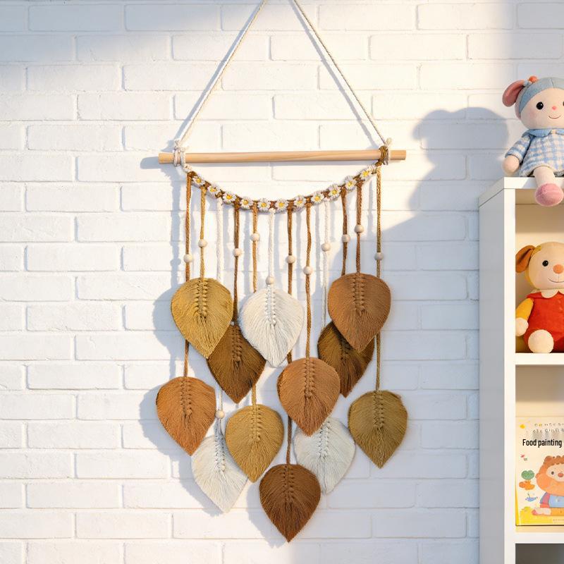 Hand-Woven Leaf Tapestry Wall Hanging for Home Décor