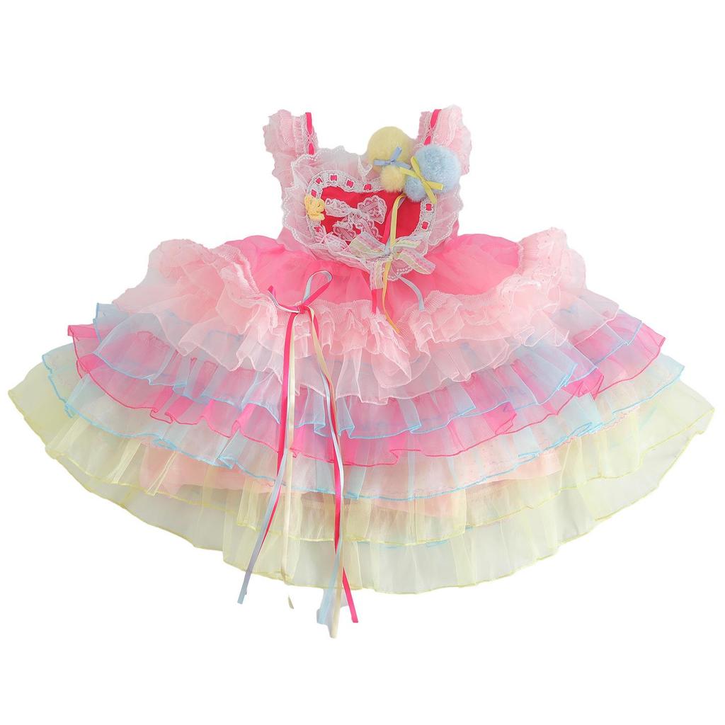 Girls' Spaghetti Strap Mesh Lolita Princess Dress with My Little Pony Theme