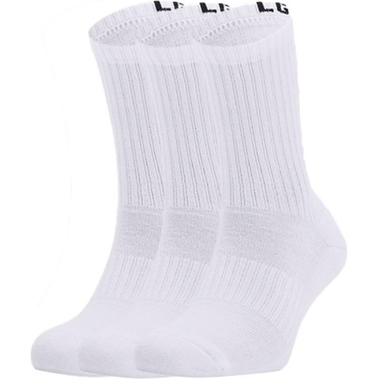 Under Armour Crew Socks All Unisex 3 Pack White Couple s 1358345-100 M
