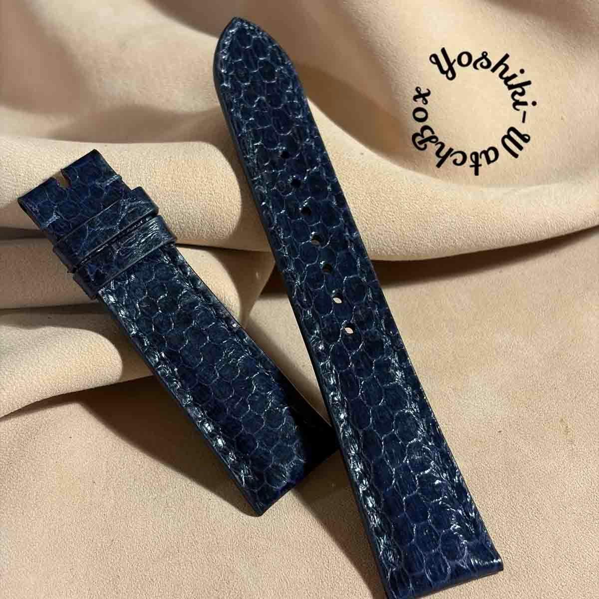 Used sna-172 Sea Snake Watch Strap Navy (Lug Width 21mm - Buckle Width 18mm)