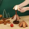 Wooden Christmas Tree CoasterCreative Tree Shape Heat Resistant MatWooden Table Runway for Kitchen and Dining Room