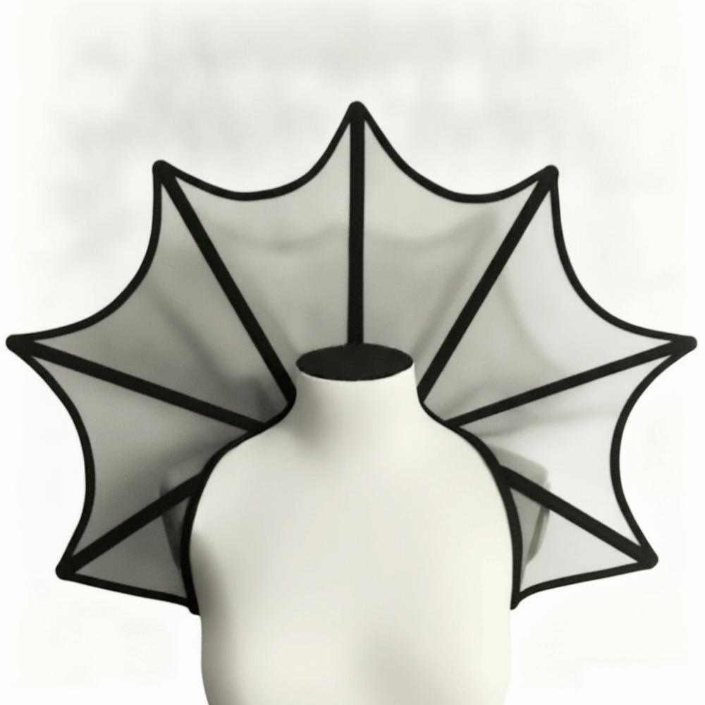 Lace Queen Cosplay Cloak Mesh Halloween Costume Accessories Victorian Stand Up Collar Women