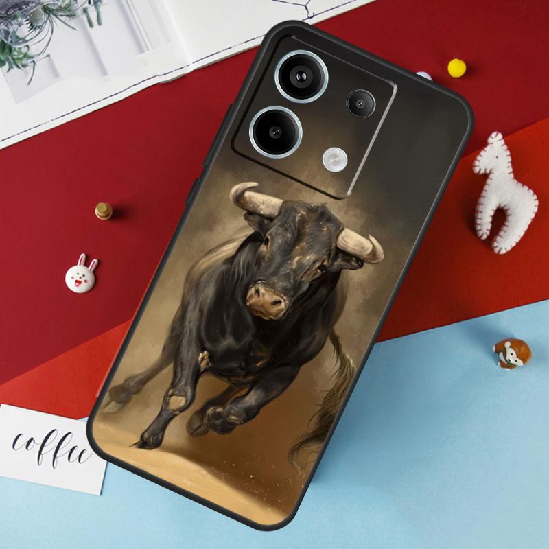Bullfight Bull Fighter Case For Xiaomi Redmi Note 13 Pro 14 12 11 10 15 Pro Plus Redmi 10C 12C 13C 14C 15C 15 Cover
