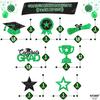 KatchOn, Glitter, Green and Black Graduation Confetti - Pack of 300 | Graduation Cap, Star Confetti for Graduation Table Decorations | Congrats Grad