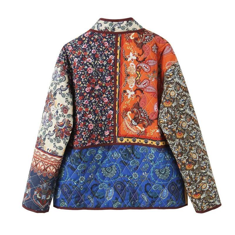 Araltay Fashion Style Women's Clothing New Fashion Loose Versatile Pocket Decoration Print Long Sleeve Cotton Coat Outwear
