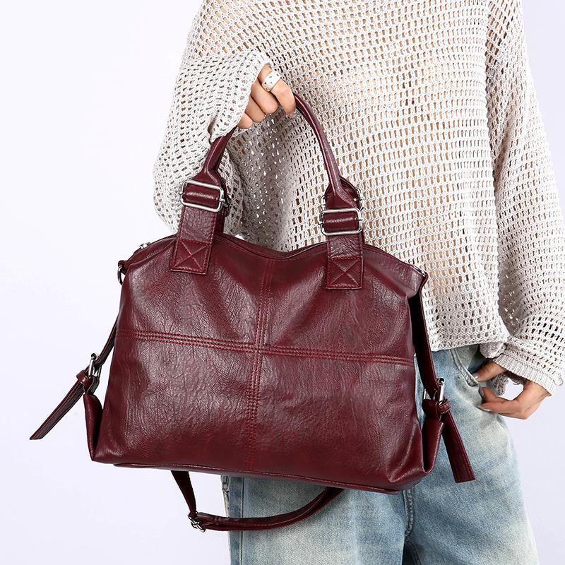 Women's Fashi PU Leather Shoulder Bags Multi-Way Crossbody Purse Handbags Top Handle Tote for Girls Office Travel Shopping Bag