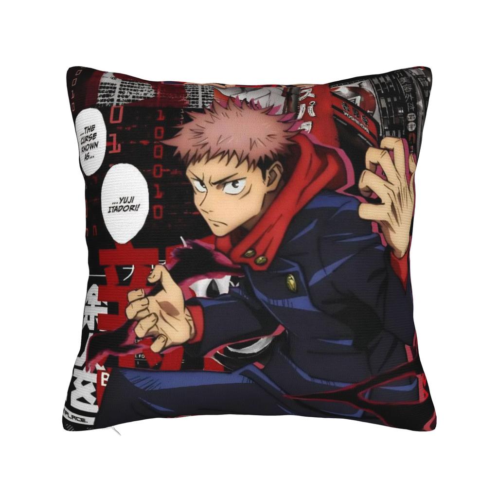 Itadori Yuji  Pillowcases Stuff Printing Cushion Cover Decorations  JJK Anime  Pillow Case Cover Home Multi Size