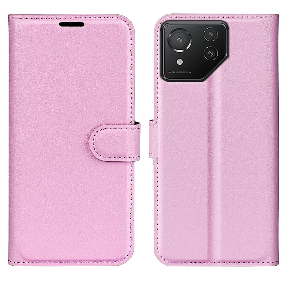 For Asus ROG Phone 8 5G/Phone 8 Pro 5G Case PU Leather Litchi Texture Flip Wallet Phone Cover