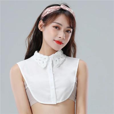 Perfect Match Women Autumn Fake Collar Korean Detachable False Collar Removable Blouse Lapel Elastic Collar Tie Women Clothes Accessories