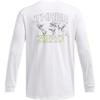 Under Armour Curry Letter Pattern Sports Crew Neck Pullover Long Sleeve T-Shirt Men Tops White 1387109-100