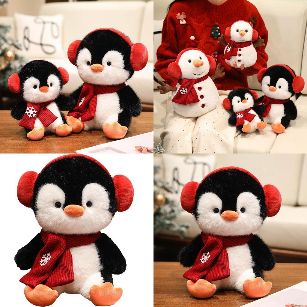 Penguin Plush Toy Christmas Gift For Kids Soft Stuffed Animal For Winter Fun