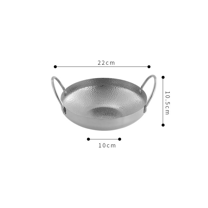 Deep Stainless Steel Golden Gold Dry Bar Small Pot Household Small Hot Pot Alcohol Stove Upmarket Chafing Dish Stripe Hotpot