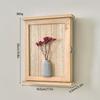 Farmhouses Style 6 Hook Wall Key Rack With Natural Wood Base And Retro Dried Flower Embellishment