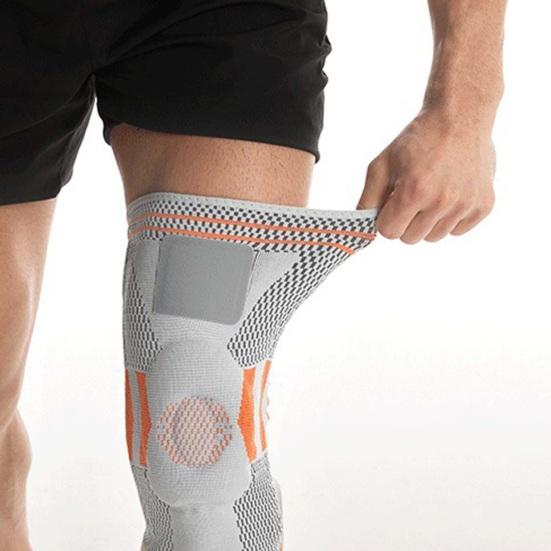 1 Pc Knee Sleeve Reduce Injuries Double Strapping Anti-collision Sweat Absorption Fitness Basketball Knee Protector Outdoor Sports