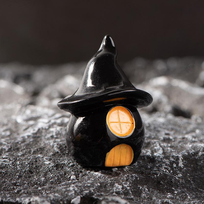 Micro Landscape Halloween Decoration Accessories Mummy Skull Wizard Face-free Monster Pumpkin Resin Small Ornaments